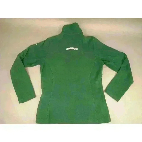 COLUMBIA GREEN SPARTANS MICHIGAN STATE FLEECE ZIP Women’s Small JACKET - Picture 5 of 11